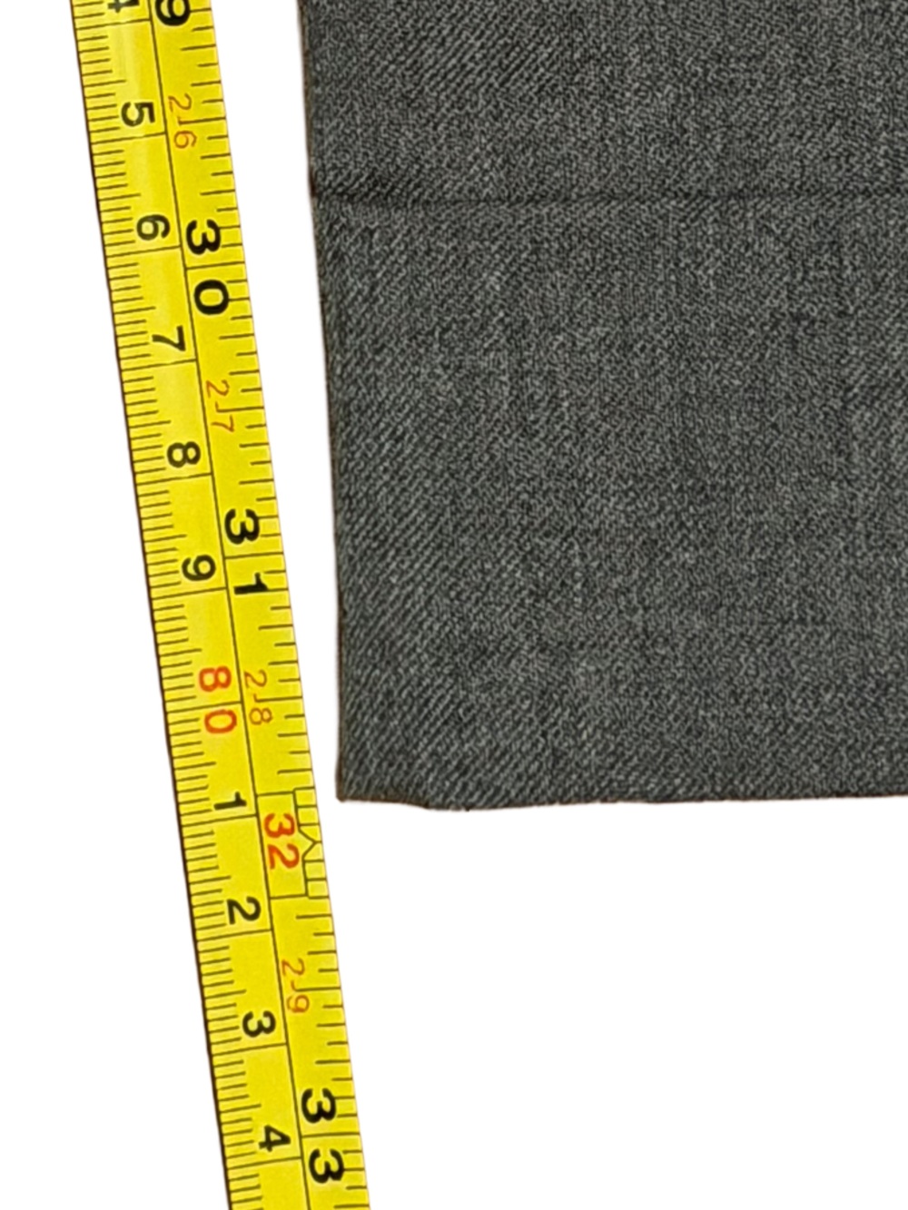 Guaranteed Authentic Lauren Ralph Lauren Grey Pltd Wool Twill Straight Pants, 6 - Picture 11 of 15